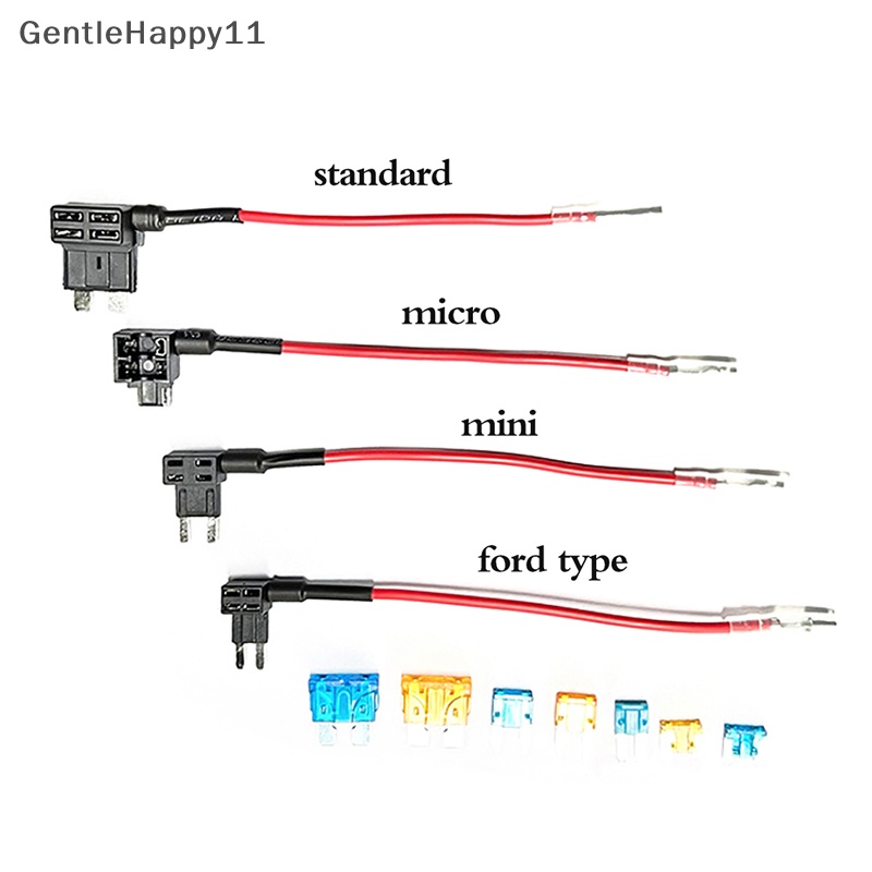 Gentlehappy 12V Fuse Holder Add-a-circuit TAP Adapter Micro Mini Standard Ford ATM APM Blade Auto Fuse Dengan 10A Blade Car Fuse Dengan Holder id