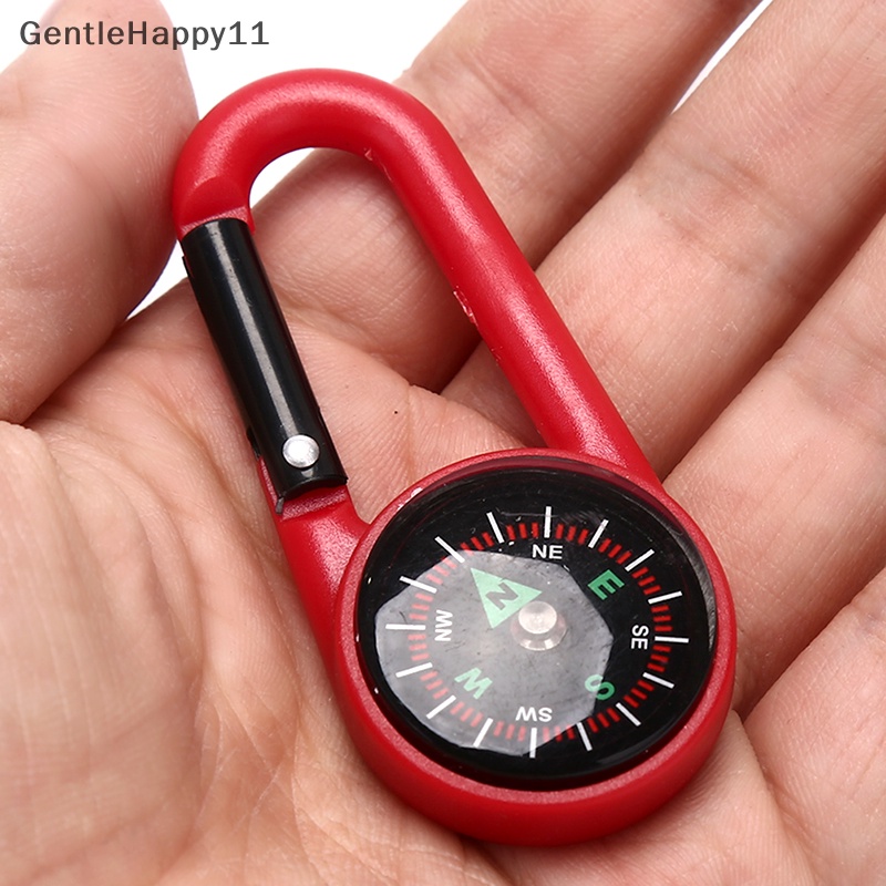 Gentlehappy Gantungan Kunci Portable Kompas Hiking Carabiner Kompas Outdoor Camping Ring Compass id