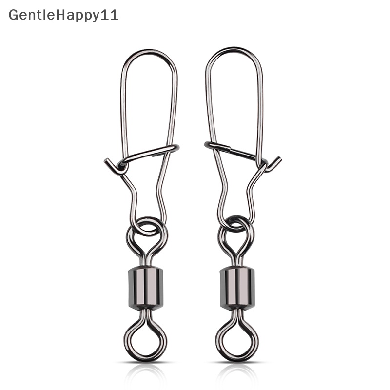 Gentlehappy Konektor Pancing Stainless Steel Pin Bearing Rolling Swivel Snap Pins Fishing id