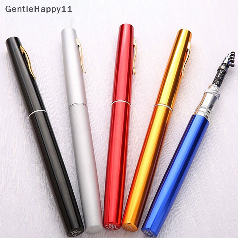 Gentlehappy Portable Pocket Telescopic Mini Fishing Pole Bentuk Pulpen Folded Pancing Rumput Laut Kecil id