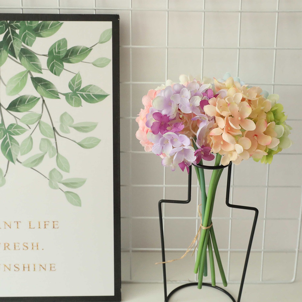ღ Buatan Hydrangea Bunga Sutra Bunga Plastik Dekorasi Pesta Ulang Tahun Pernikahan Diy Garland Dinding Bunga Fotografi Latar Belakang Dekorasi Bunga Palsu
