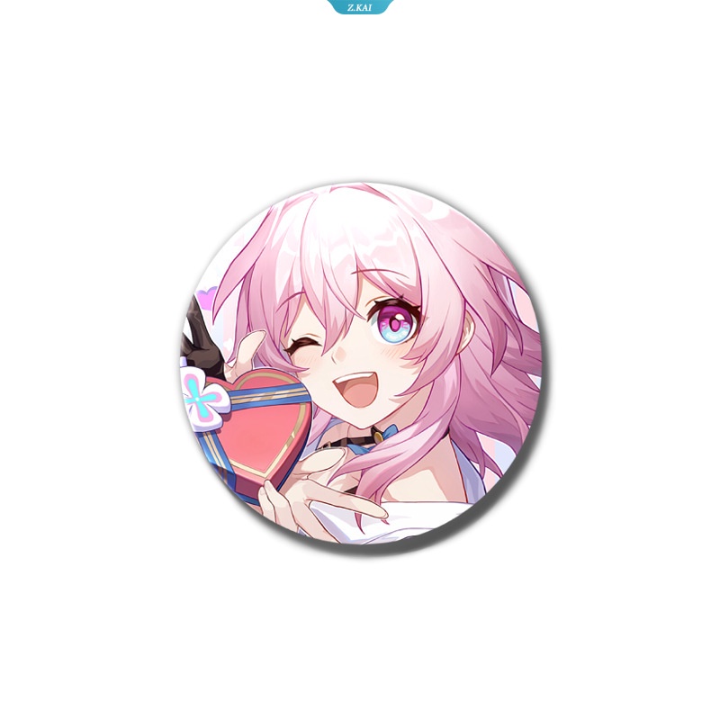 Honkai Star Rai Gadis Lucu Segar Seri Anime Karakter Kafka Yukong Fu Xuan Bailu Jing Yuan Radium Badge 58mm Ransel Badge Perhiasan [ZK]