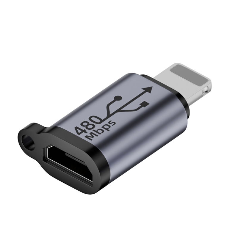 Vivi Adaptor Konektor Bahan Aluminium Alloy Kecepatan Tinggi 480Mbps Transfer Rate 18W Charging Untuk Ponsel Antarmuka iOS8pin Tablet