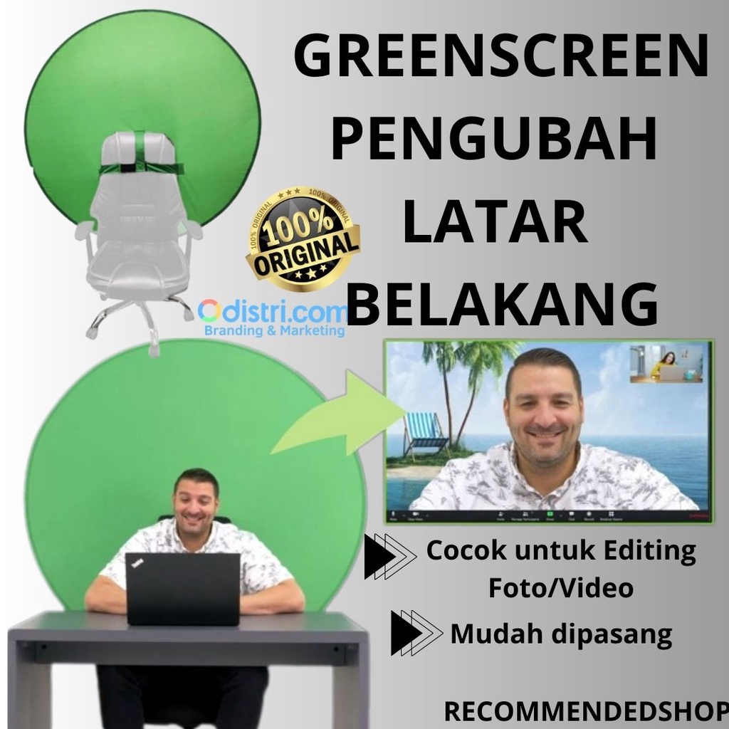 Backdrop Gaming Green Screen Background Terbaik untuk Kursi Gaming Konten Creator