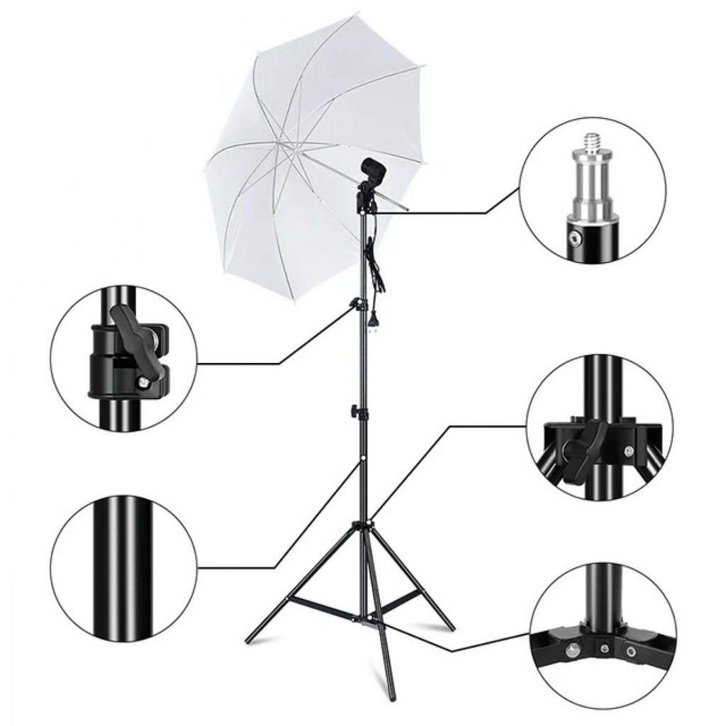 TaffSTUDIO Tripod Lighting Stand Portable 200cm for Studio Lightning