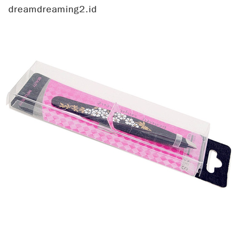 (drea) Profesional Alis Rambut Kecantikan Miring Stainless Steel Tweezer Tool //