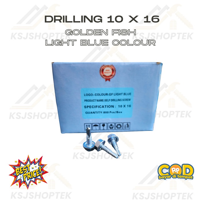 Drilling Galvalum Canal 10 x 16  gf Baut Kanal Baja Ringan SDS Roofing