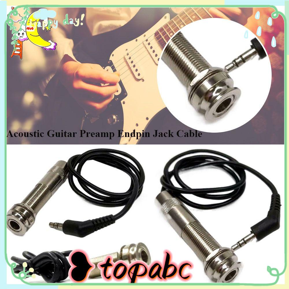 TOP Acoustic Guitar Preamp Black 6.35 Pin Pickup Gitar Parts Pickup Lubang Suara