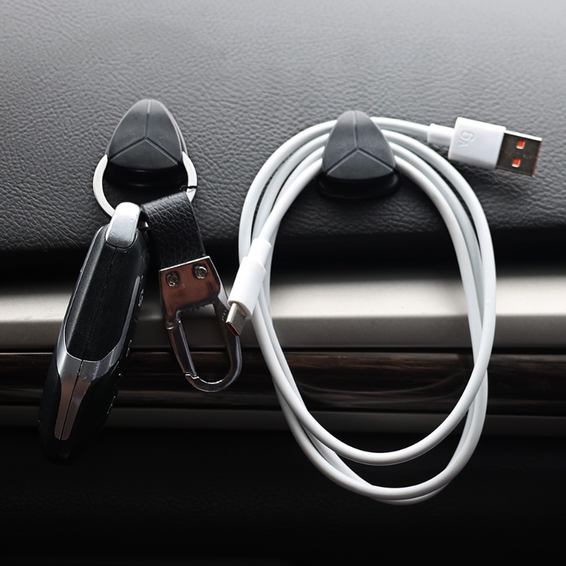 Hook penyimpanan Mini multifungsi mobil / rak gantung selfadhesive menghemat ruang / gantungan Simple Seat Back Invisible / kait dipasang Dashboard mobil / Auto Interior Organizer