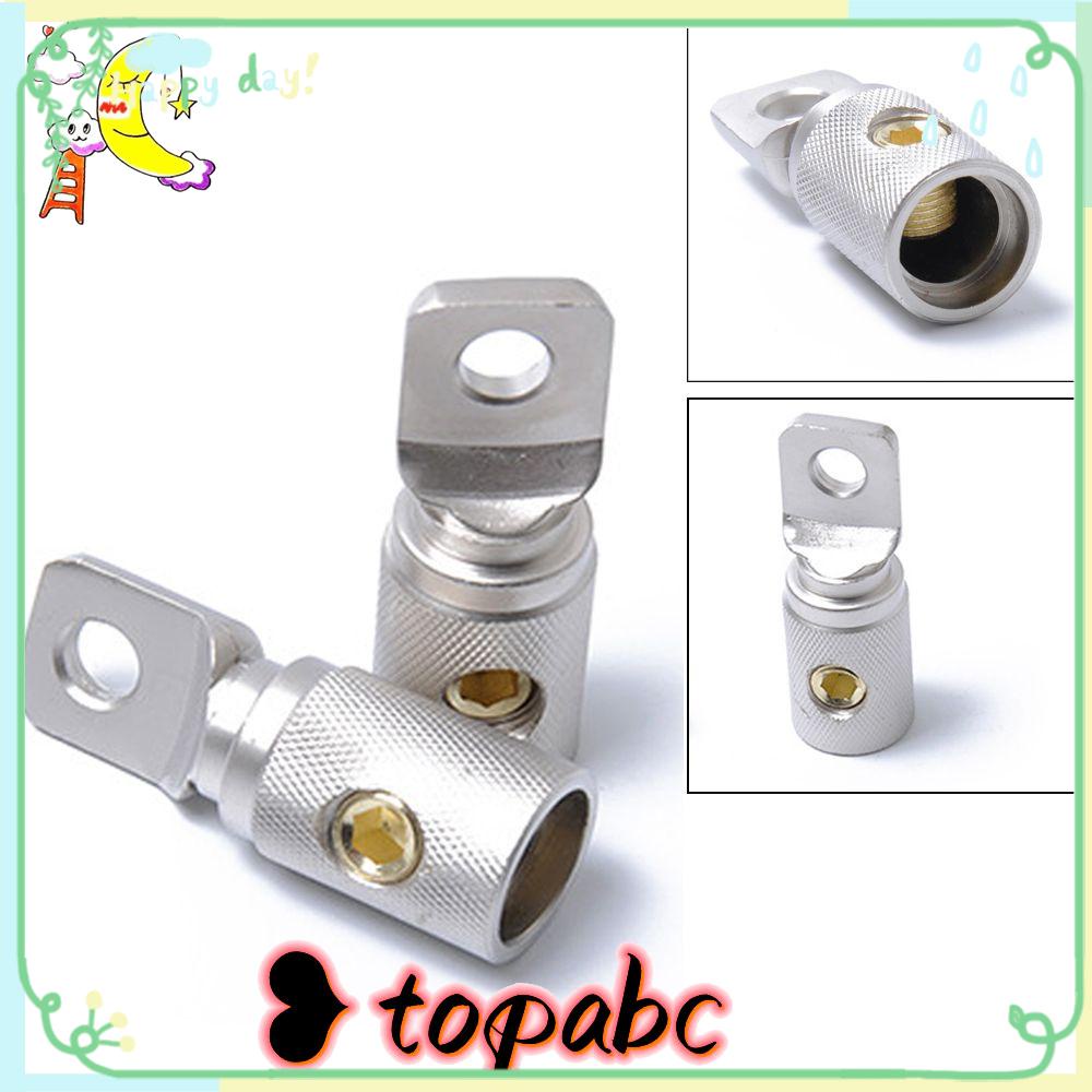 TOP 0ga Konektor Terminal GAUGE Nickeled Placted Terminal Block Terminal Tipe O Untuk Audio Mobil Modifikasi AWG Wire Coupler Set