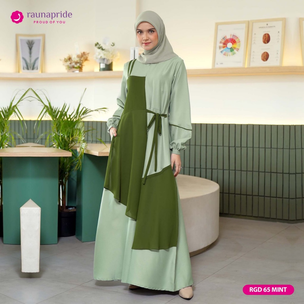 Gamis RAUNA Muslim Wanita /  RGD-65 / Fashion Muslim