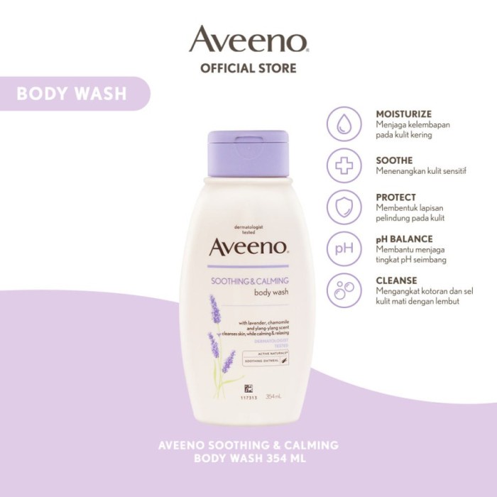 Aveeno Soothing And Calm Moisture Body Wash 354ml