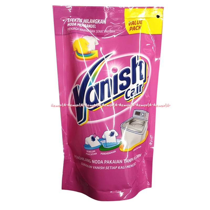 Vanish Refill Vanish Cair 425ml Penghilang Noda Pakaian berwarna Pouch Refil Isi Ulang Plastik Fanish Vanis Refill