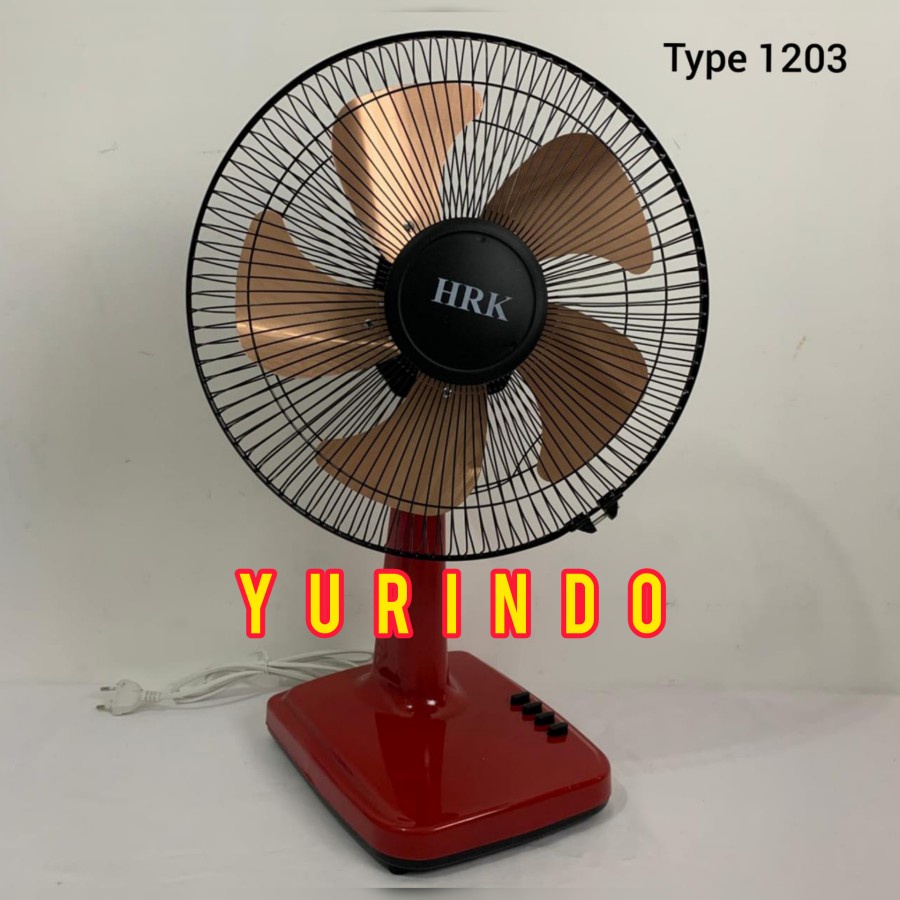 DESK FAN HRK 12' 1203 | Kipas Meja 12 Inch HRK 1203 Baling Aluminium