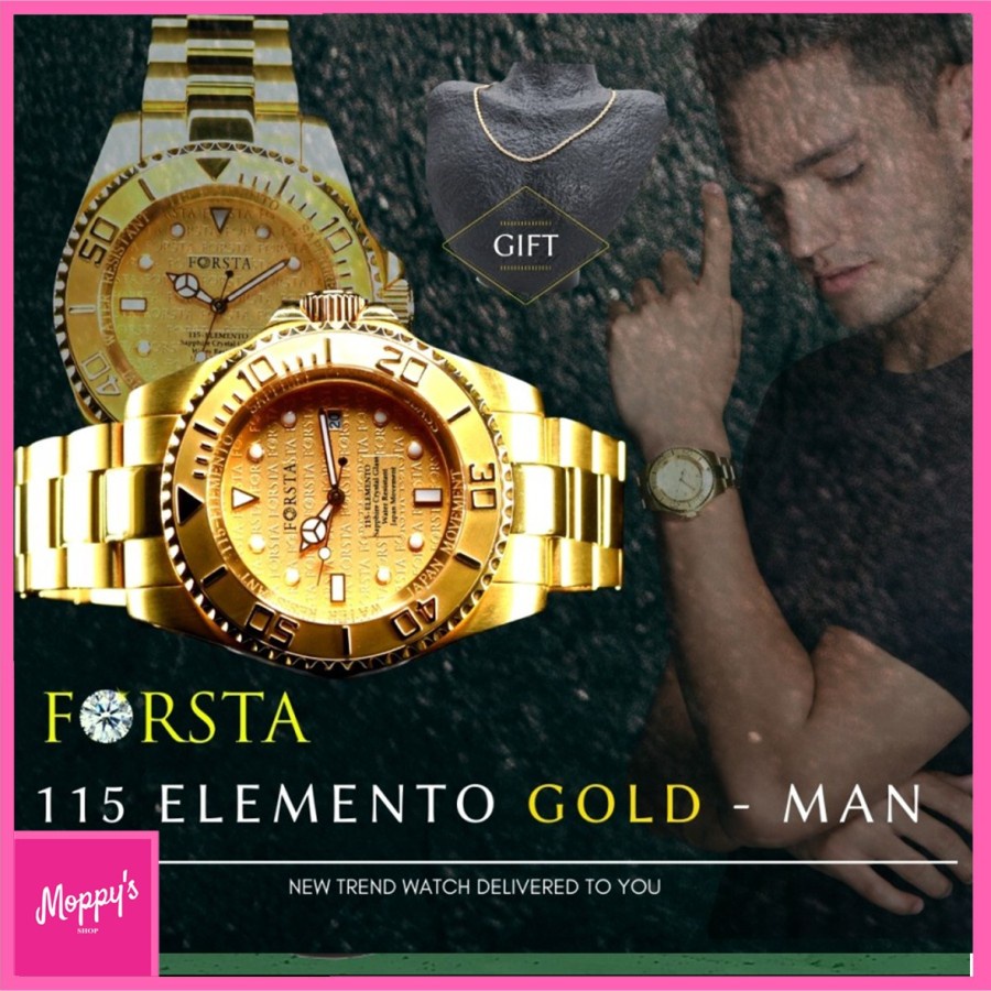 JAM TANGAN FORSTA 115 ELEMENTO GOLD MAN JAM TANGAN PRIA
