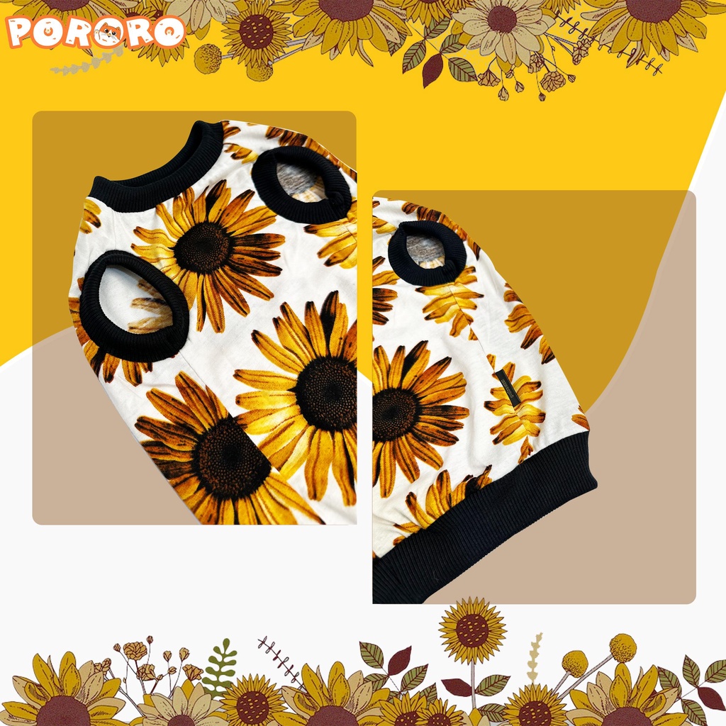 Pororo - Baju Kucing Motif SunFlower