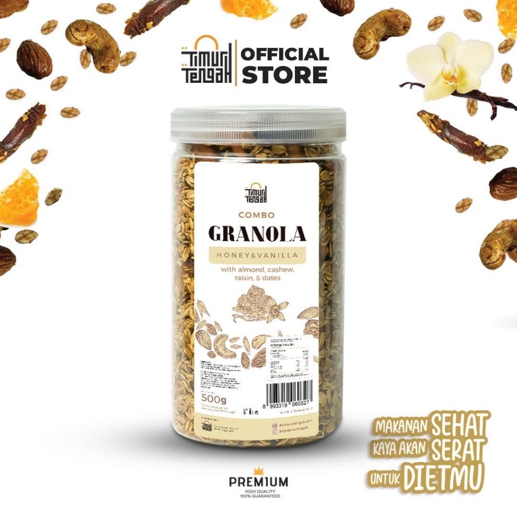 Timur Tengah Granola Vanilla Honey 500gr Sereal Makanan Sehat GARANSI ORIGINAL