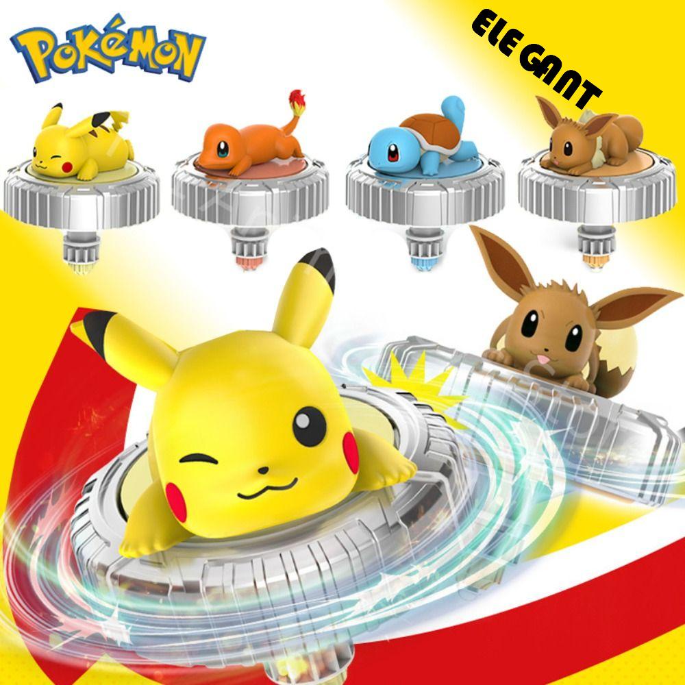 【 ELEGANT 】 Pokemon Rotary Gyro Kartun Anak-Anak Hadiah Berputar Permainan Permainan Permainan Permainan Anak-Anak Logam Gyro Mainan Interaktif Pokemon Action Figure