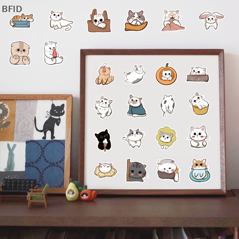 [BFID] 60pcs Kawaii Cats Lucu Kartun Stiker Mainan Untuk Untuk Anak-Anak Notebook Telepon Laptop Bagasi Gitar Sepeda DIY Decals Dekorasi [ID]