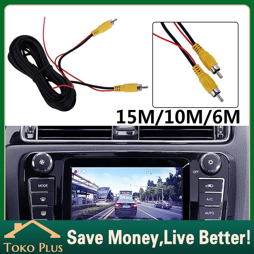 Kabel Kamera Mundur Extension Cable Panjang 15M/10M/6M Kabel Video RCA untuk Monitor Kamera Mundur M