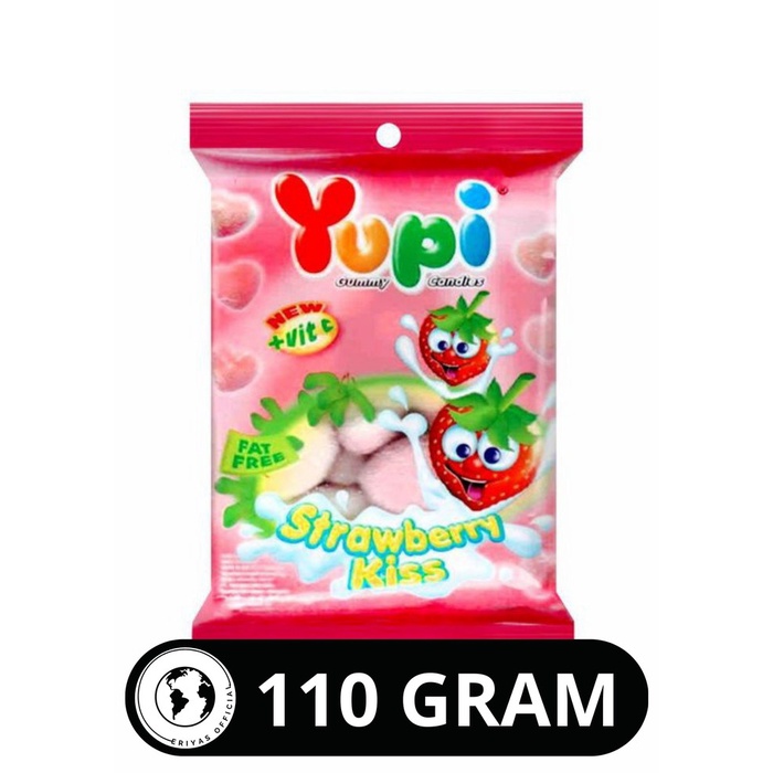 

Permen Yupi Gummy Rasa Strawberry Kiss Candy 1 Bungkus