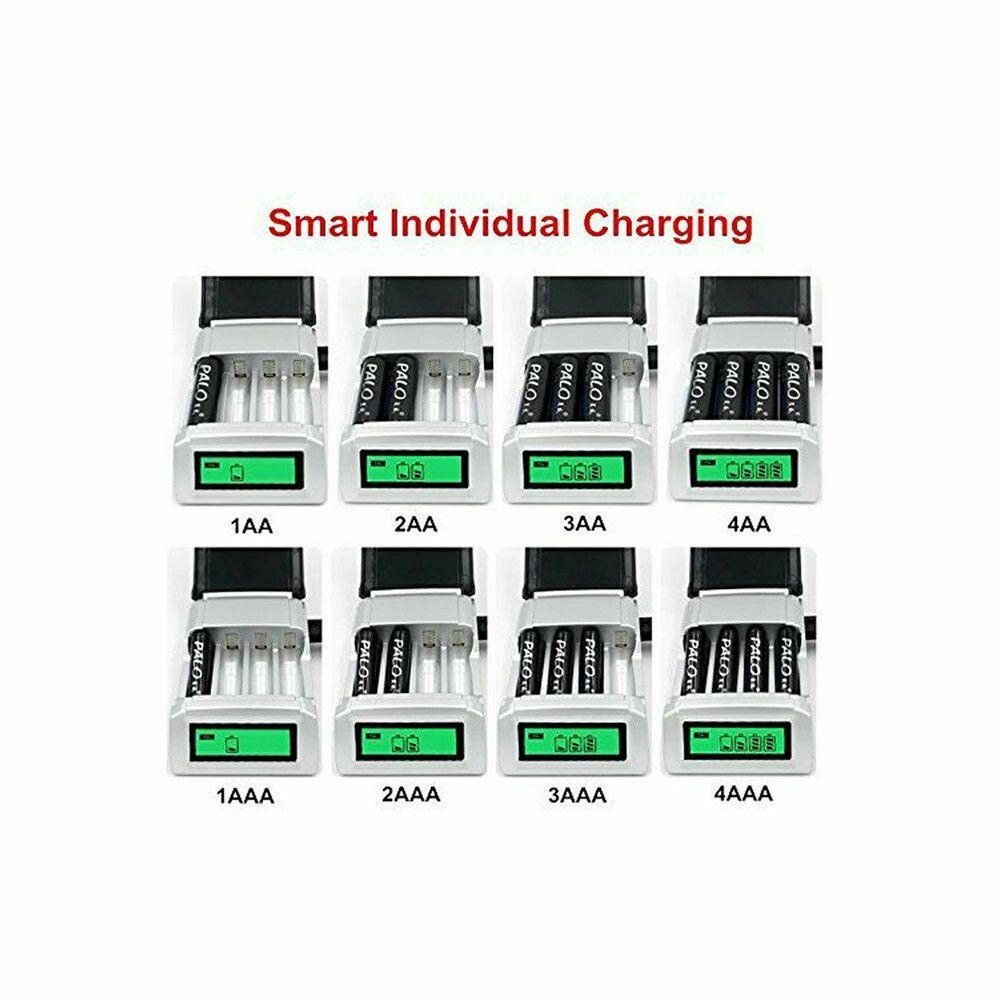 Smart Battery Charger Stable Portable LCD Fast Charging Dock untuk Baterai Isi Ulang AA AAA NI-CD NI-MH