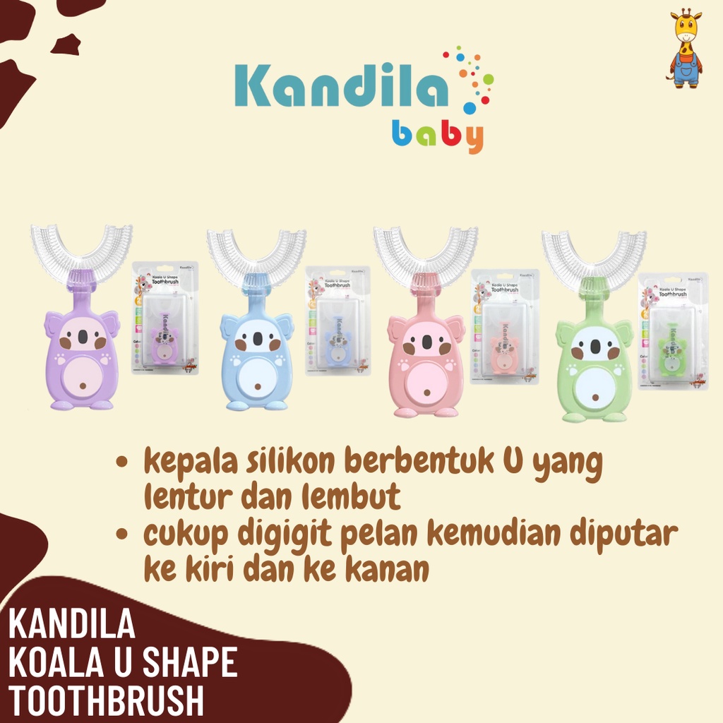 Kandila Baby Koala U Shape Toothbrush KDL 037-2 - Sikat Gigi Anak