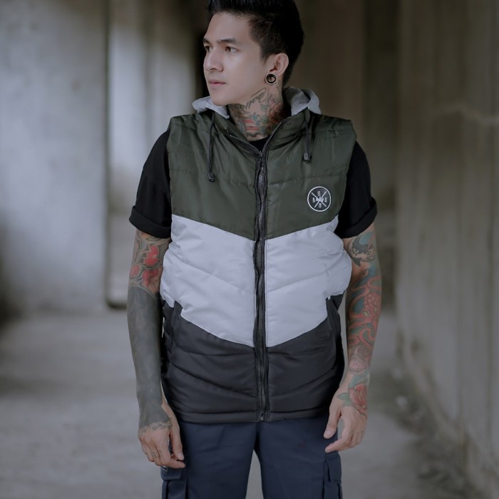 Rompi 3d bgsr - rompi motor-rompi touring-rompi pria - Hijau, L