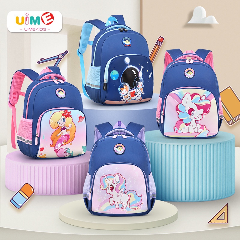 TOPGROSIR LV0314 Tas Sekolah Anak Perempuan Karakter Lucu Fashion Import Anti Air Ransel Anak Laki Laki Motif Berkarakter