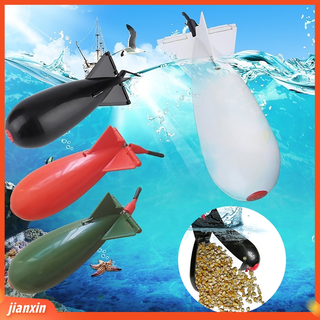 (In Stock) Bentuk Roket Ergonomis 360derajat Berputar Umpan Lempar Praktis Kapasitas Besar Lure Thrower Perlengkapan Memancing