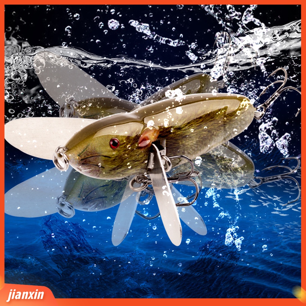(In Stock) 8cm /14g Umpan Pancing Simulasi 3D Fisheyes Tajam Kait Mini Reusable Atraksi Ikan Ringan Topwater Buatan Mouse Bass Umpan Peralatan Memancing