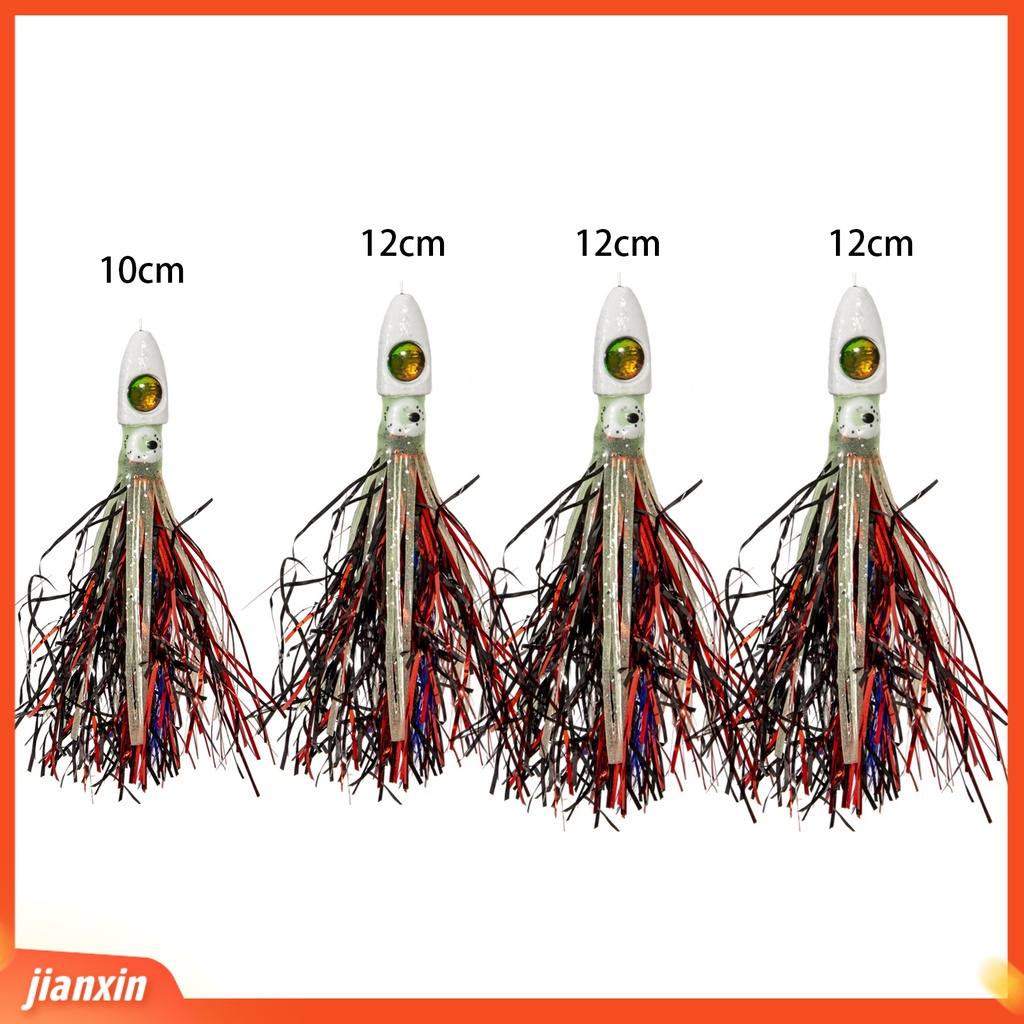 (In Stock) 10-30g Umpan Lembut 3D Simulasi Fisheye Tajam Kait Simulasi Angling Perahu Air Laut Memancing Cumi Lembut Rok Umpan Memancing Luar Ruangan