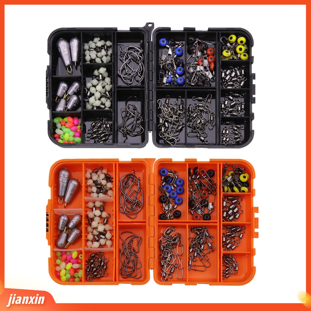 (In Stock) 177Pcs Fishing Tackle Kit Pengerjaan Halus Multifungsi Kapasitas Besar Tahan Karat Aksesoris Memancing Set Untuk Enthusiast Memancing