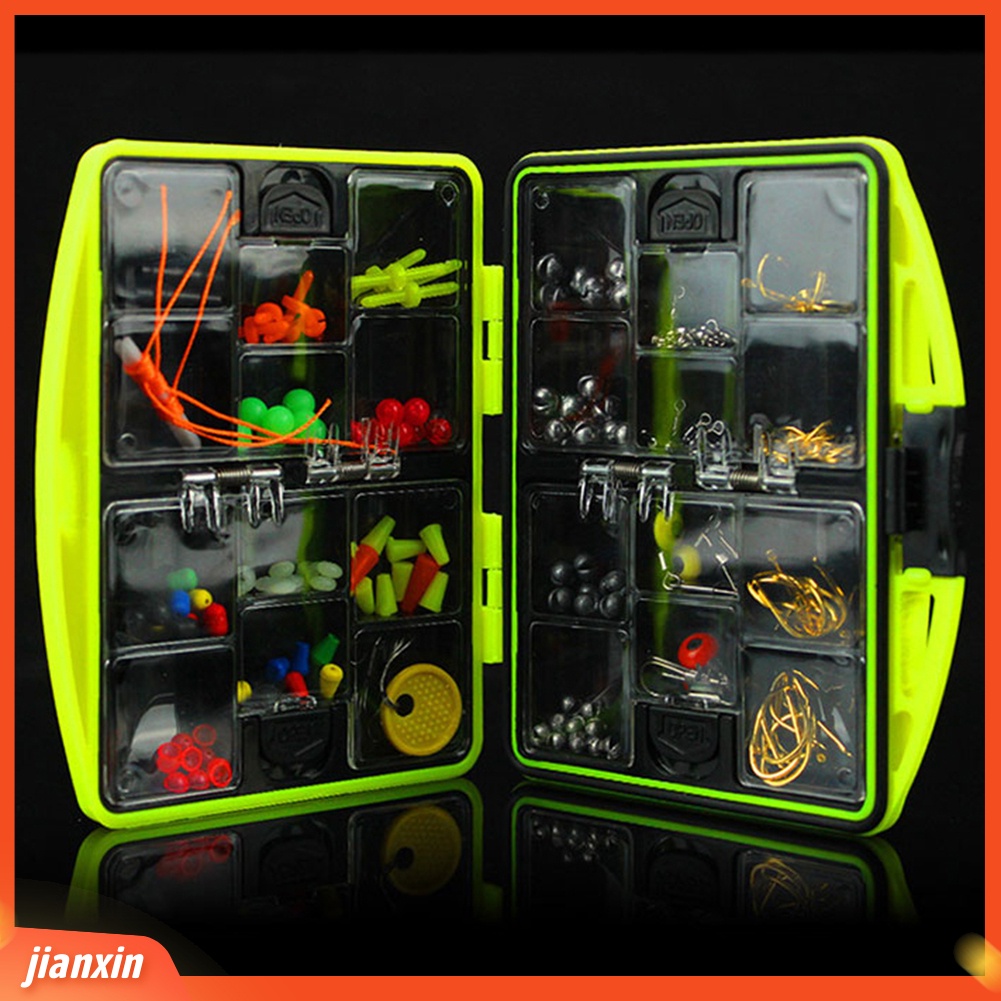 (In Stock) Fishing Tackle Swivels Jig Hook Sinker Manik-Manik Mengambang Klip Memimpin Aksesoris Kotak