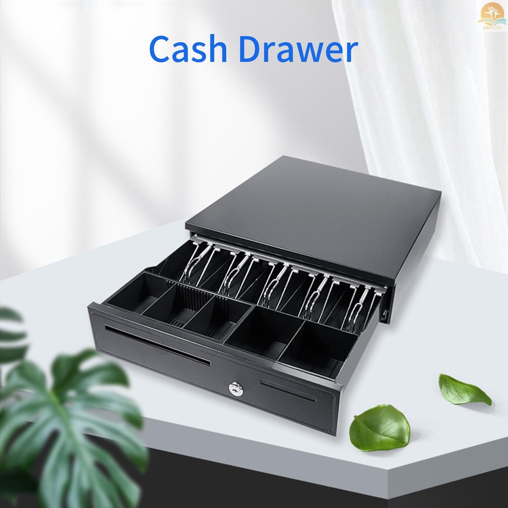 In Stock POS Cash Register Laci Kasir Cashbox Dengan 5lusin 5koin Money Register RJ11 Interface with Money Tray and Lock Movable Coin Tray Smart POS System