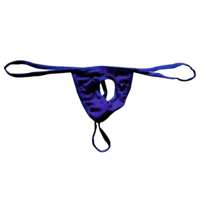 Lingerie Pria P11 CD Celana Dalam Cowok Thong Gstring Underwear Kostum - Biru