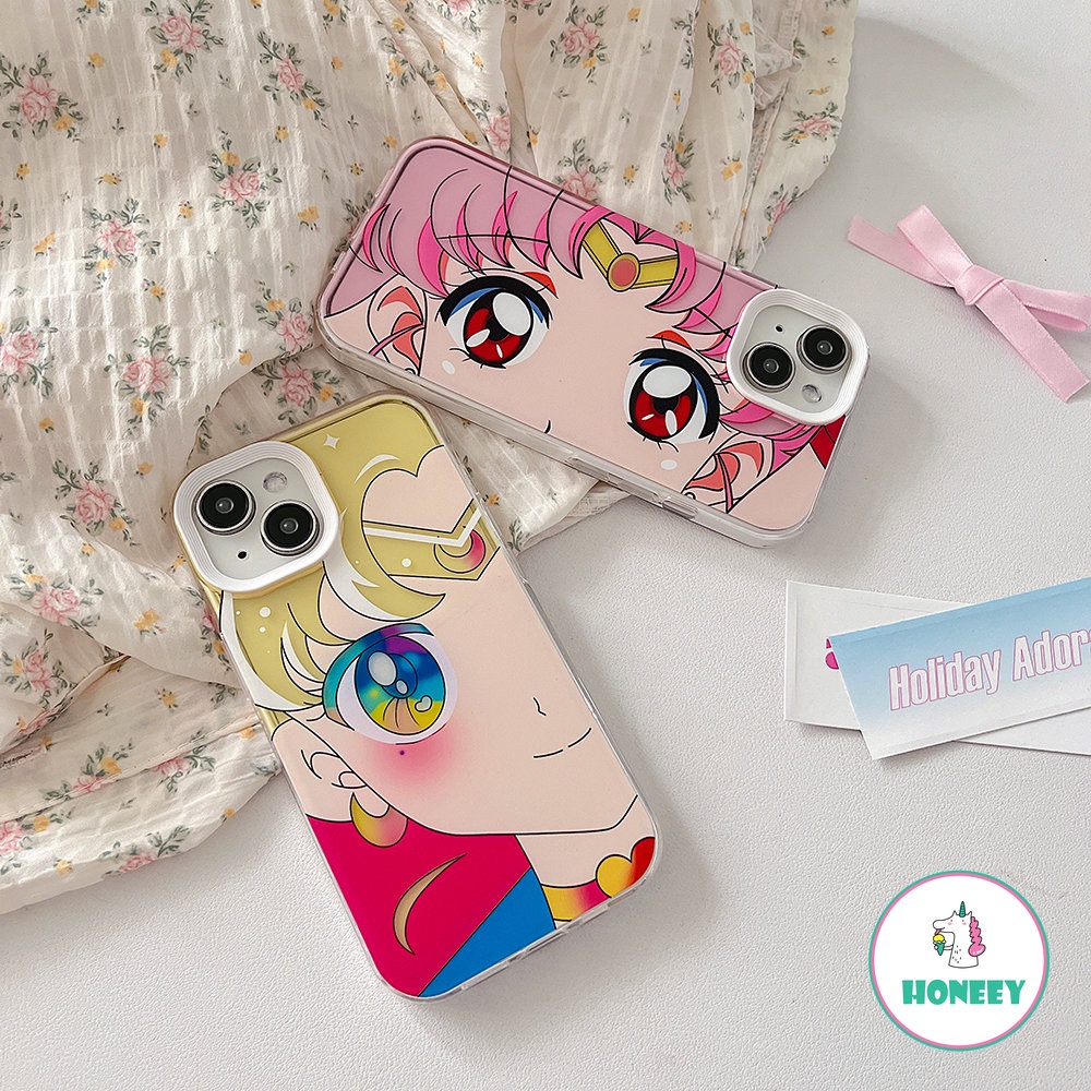 IPHONE Fashion Kartun Sailor Moon Phone Case Kompatibel Untuk Iphone14 12 13 11 Pro Max12 13pro 14pro XR XS 7Plus 8Plus 3-in-1 Removable Back Cover