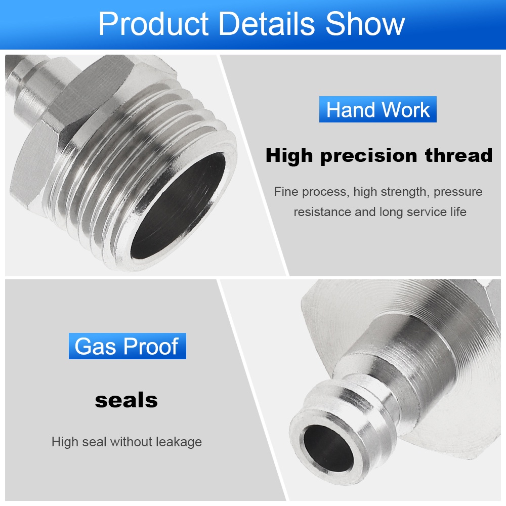 Tembaga Murni Mini Drat Luar Eropa Pneumatic Quick Connect Male Joint Pneumatic Joint