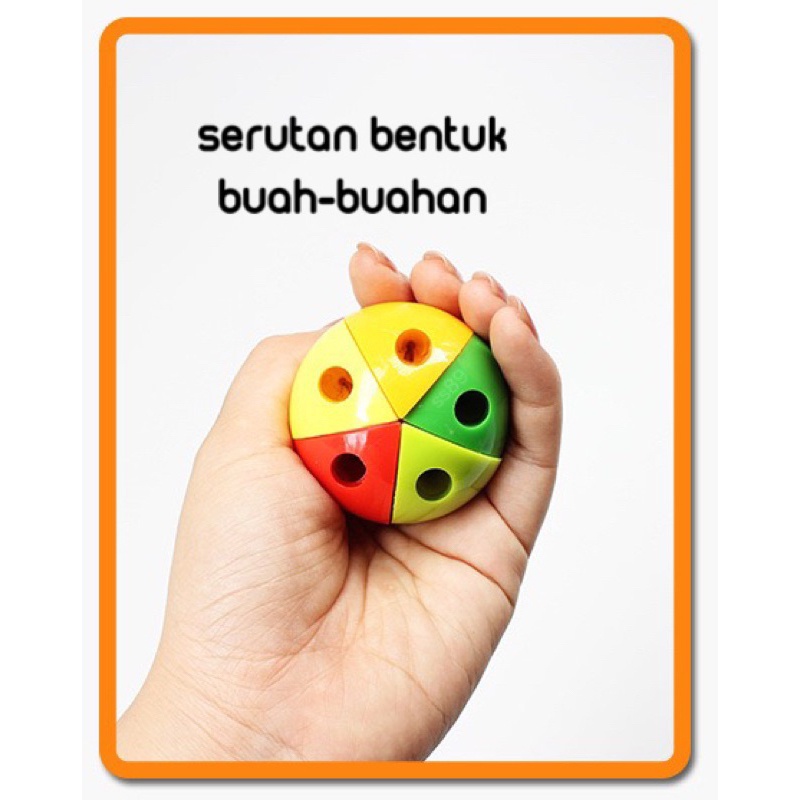 PensilFruit Serutan Pencil Tajam dengan Desain Unik Buah-buahan yang Lucu!