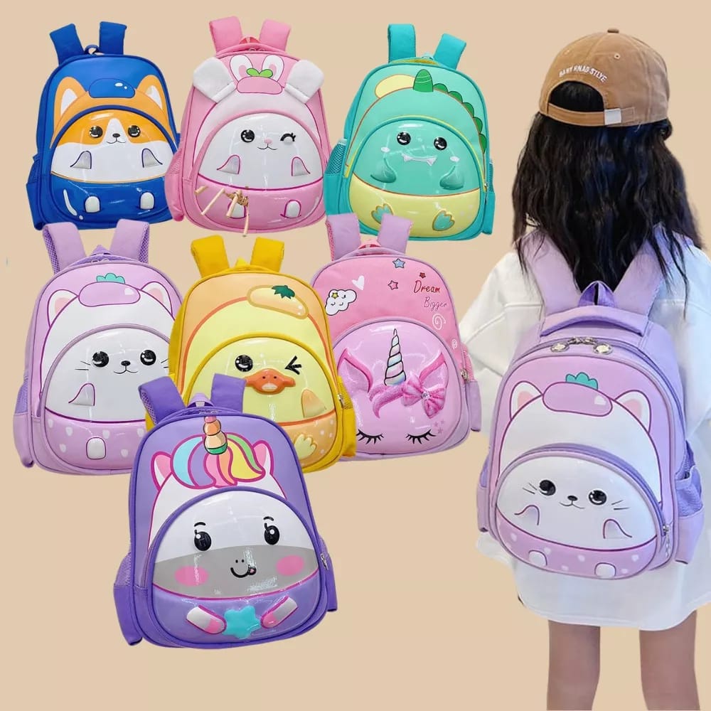 LittleAaron TAS CUTIES Tas 3D Bag Ransel Anak Karakter Import Berkualitas Real Pict