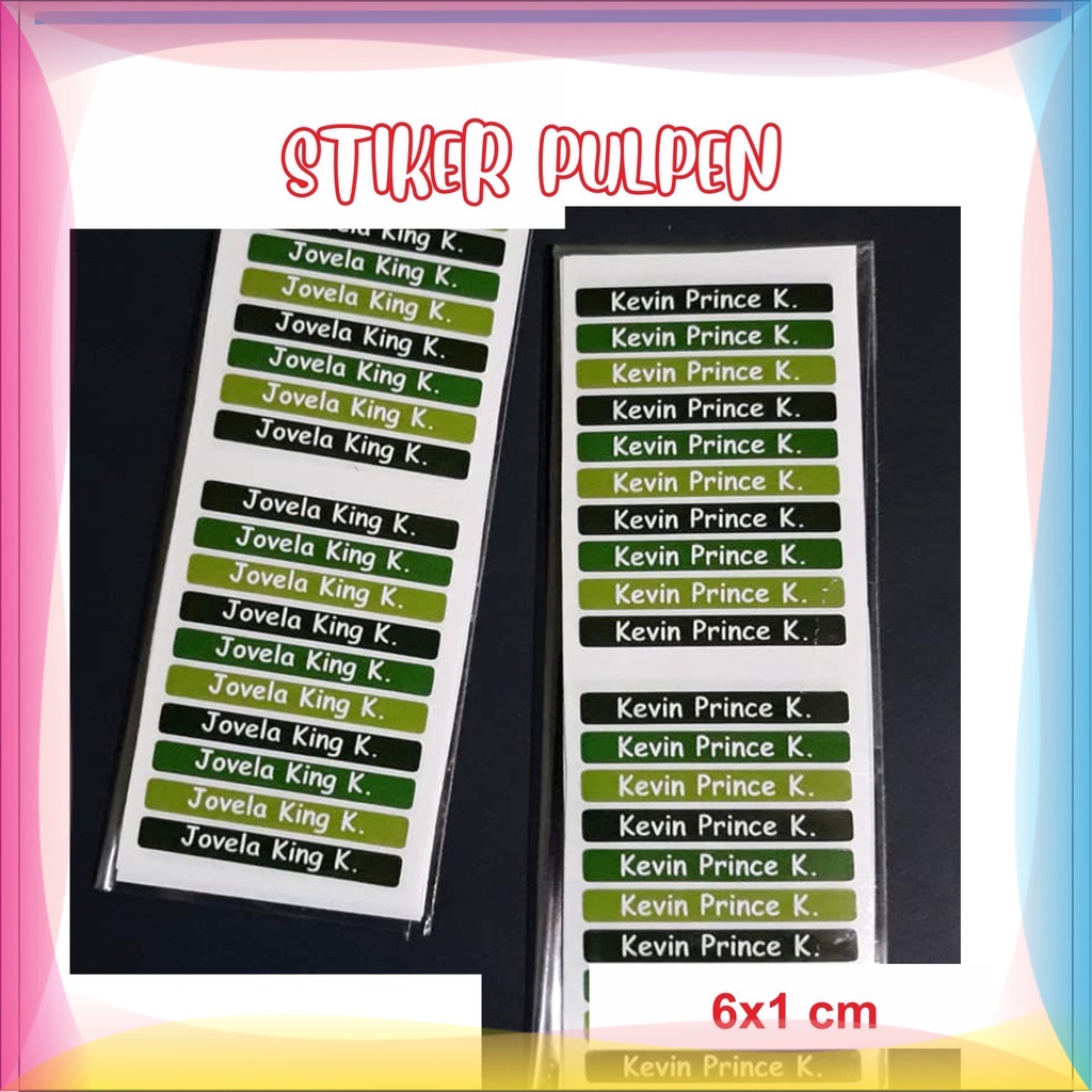 

(isi ±130 pcs) Stiker Peralatan Tulis Sekolah Kantor Pensil Bolpoin Buku Toko