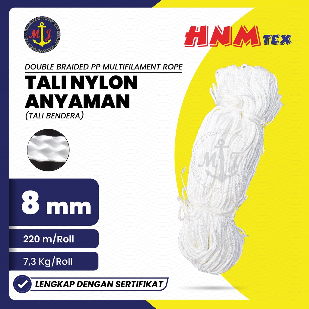 TALI NYLON ANYAMAN 8 MM CIR 1 inci // TALI ANYAMAN