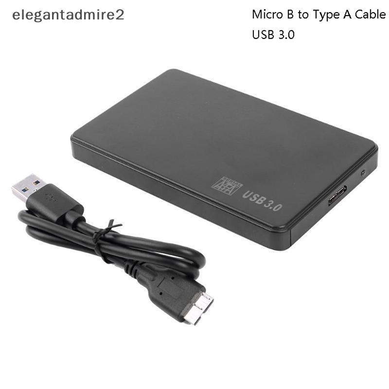 [Gele] 2.5&quot; SATA Ke USB3.0 HDD Enclosure Mobile Hard Drive Cases Untuk SSD Kotak HDD Penyimpanan Eksternal Dengan Kabel USB3.0 [ele]