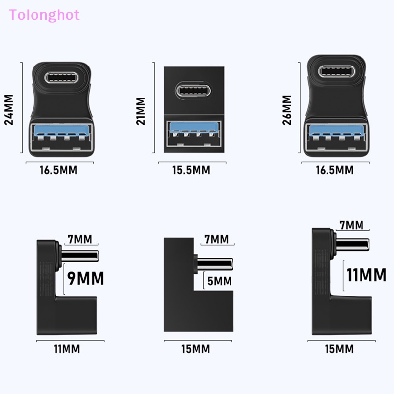 Tolonghot&gt; Konverter USB 180derajat USB Ke Tipe C Adapter USB 3.0 Adaptor Untuk Macbook Xiaomi HUAWEI Samsung USB OTG Konektor Telepon Dengan Baik