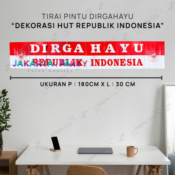 READY Tirai Dirgahayu RI / Garland Dirgahayu RI / Hiasan 17 Agustus / HUT RI