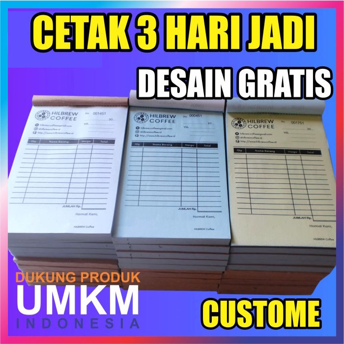 

✨BISA COD✨ -nota 3 rangkap