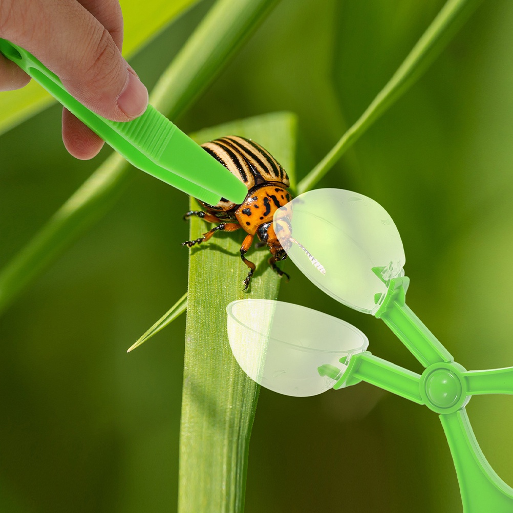 Gunting Portable Outdoor Bentuk Penangkap Serangga/Mainan Perangkap Serangga Praktis Multifungsi/Perlengkapan Perangkap Serangga Anak/Alat Penjepit Capit Bug Scooper Plastik