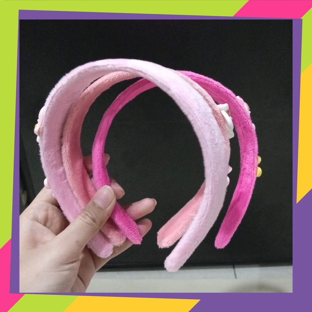 5125 / Bando bludru krakter sandrio / Bandana head anak lucu [ isi 1,3 dan 6pcs ]