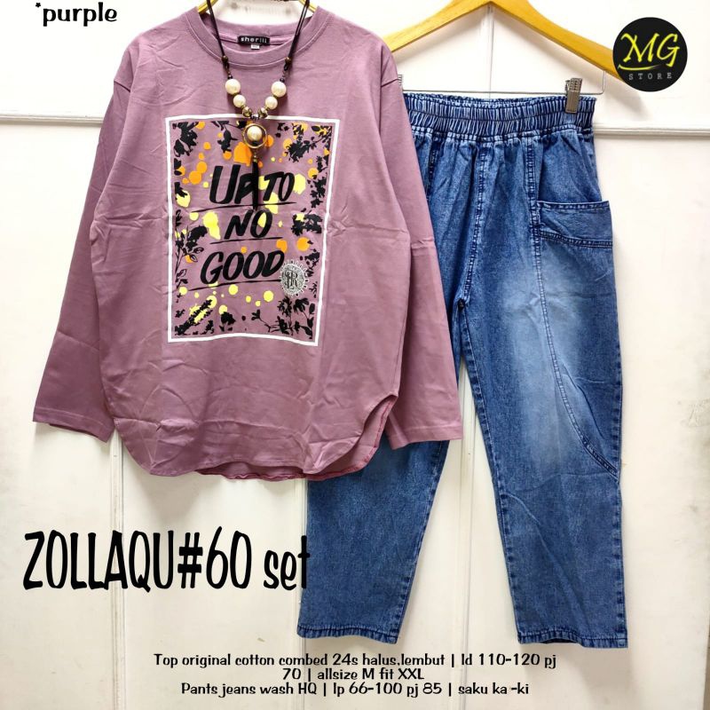 ZOLLAQU SET #60 ORI MG STORE | Cotton Combed 24s Import halus