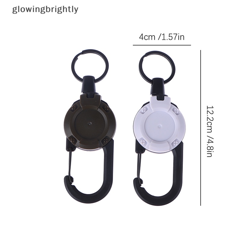 [glowingbrightly] 1pc Logam Anti-Pencurian Portabel Mudah-Tarik Gesper Elastis Sporty Ditarik Kunci Ring Anti Hilang Kunci Ring Aksesoris TFX